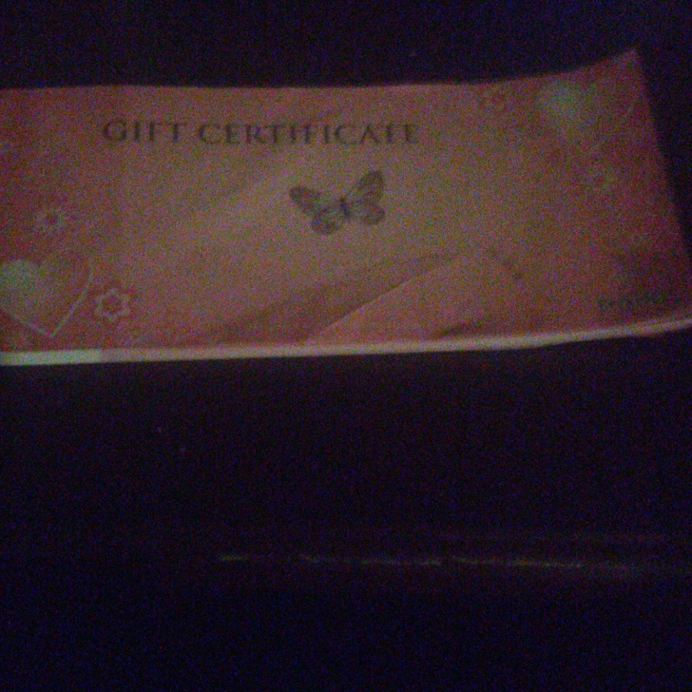 Gift certificates